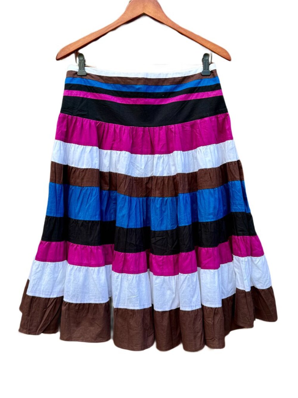 Grace Elements Midi Flare Circle Skirt Sz 6 Multicolor Whimsigoth Indie Sleaze